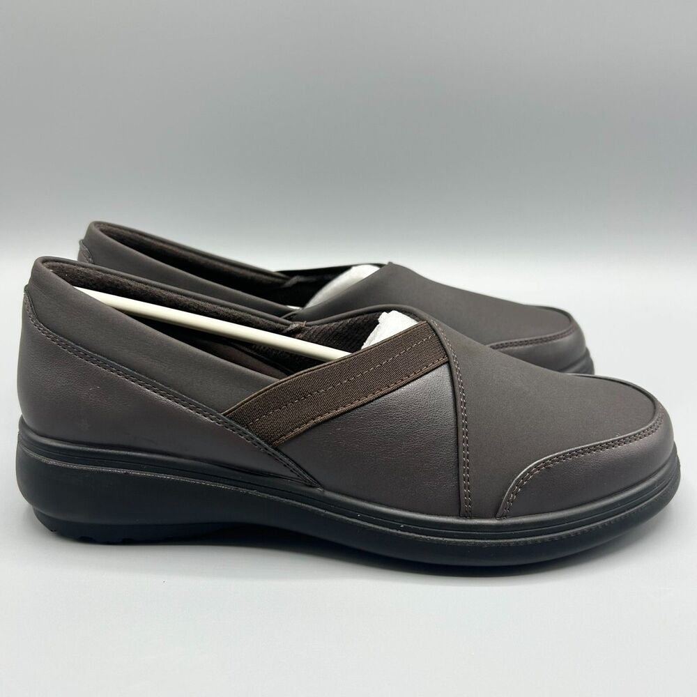Easy Street Womens Irene Brown Loafers Shoes Size 7.5M